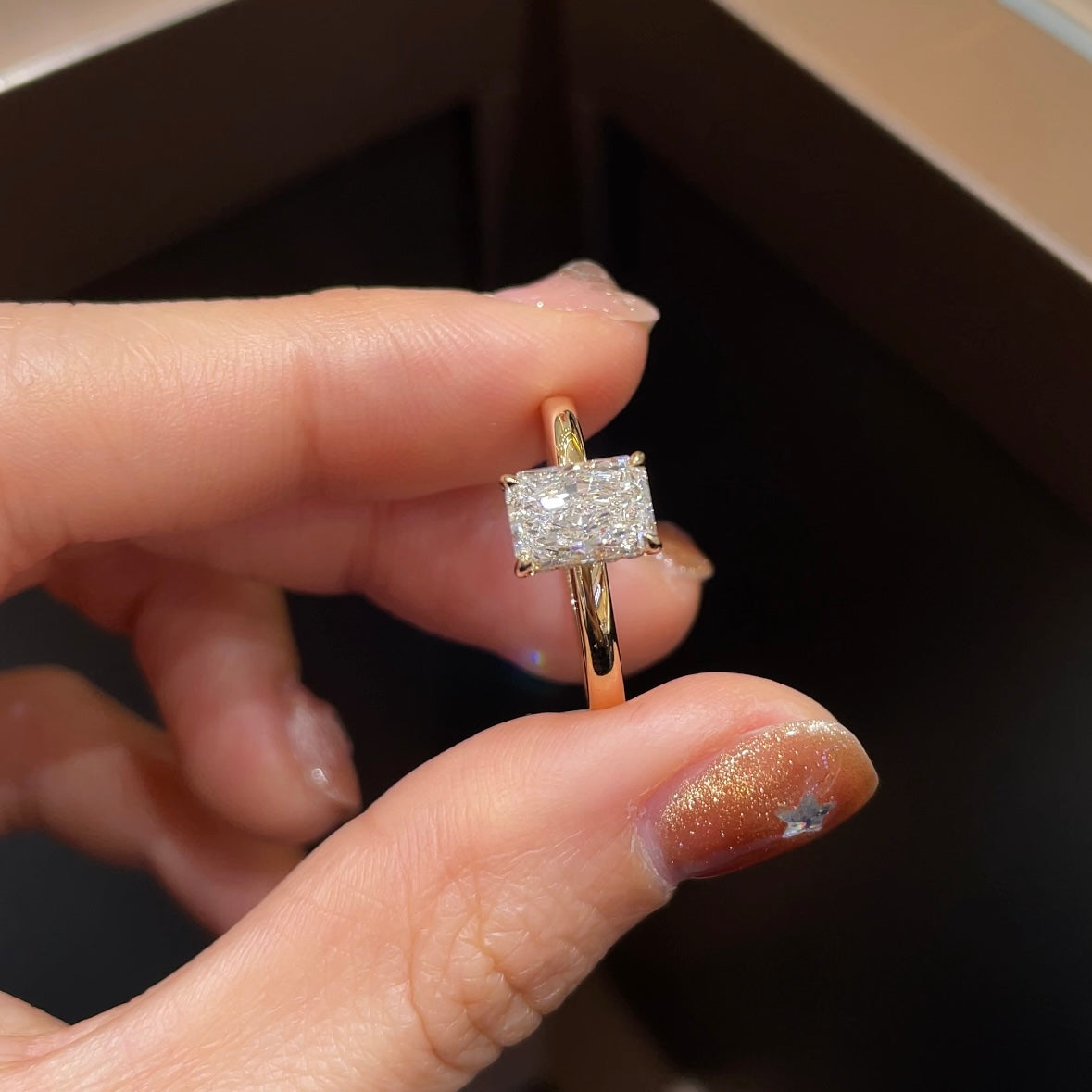 18K Yellow Gold 1.18 ct Lab-Grown Diamond Ring, IGI Certified