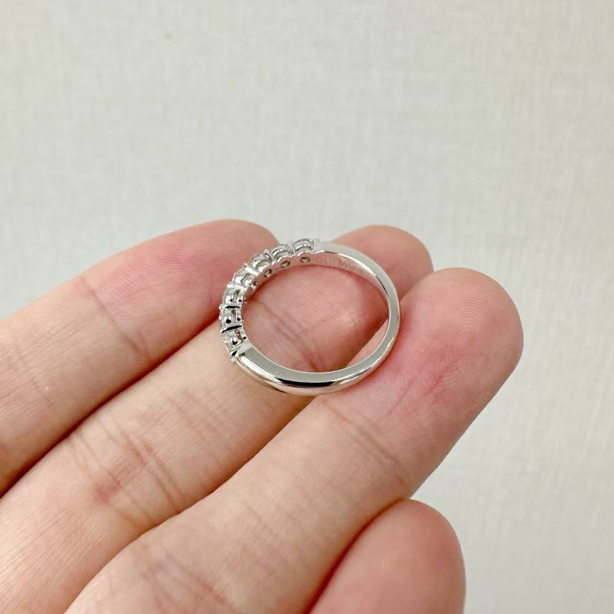 0.72ct Lab-Grown Diamond Eternity Band | 7-Stone 10-Point Each | 18K Gold