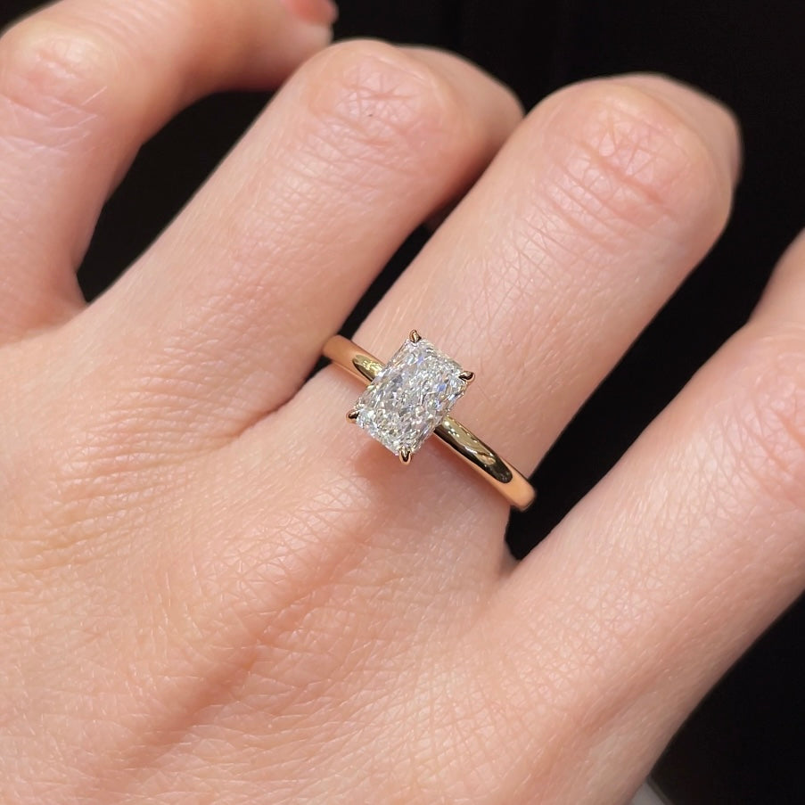 18K Yellow Gold 1.18 ct Lab-Grown Diamond Ring, IGI Certified