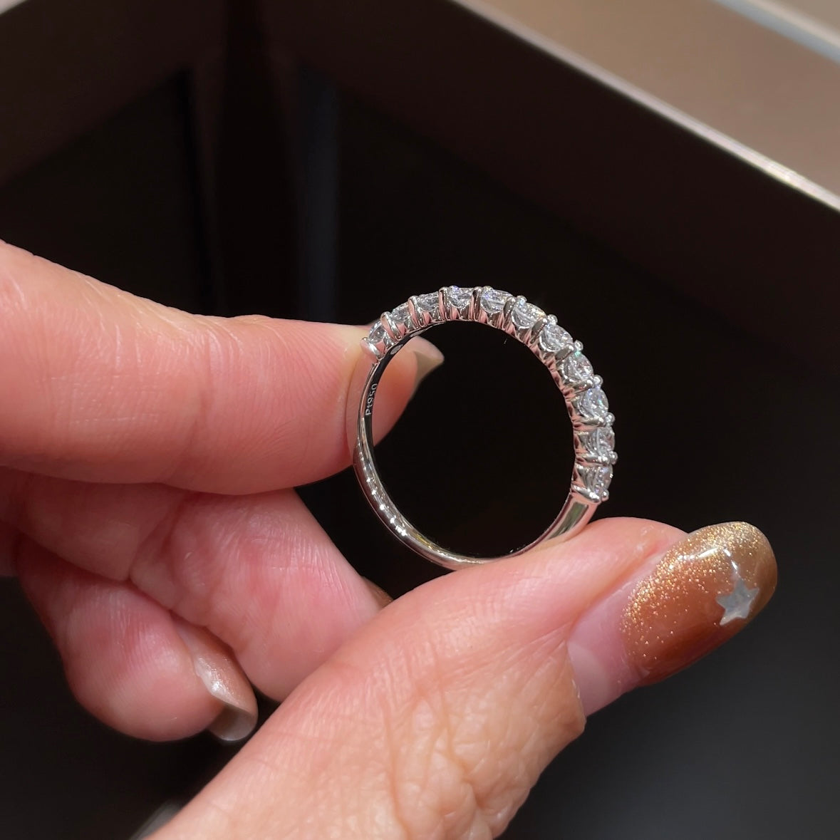 Platinum 0.738ct Lab Grown Diamond Eternity Band | 3.38g Solid Platinum Wedding Band